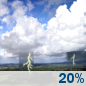 Friday: Slight Chance Showers And Thunderstorms