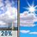 Sunday: Slight Chance Showers And Thunderstorms then Mostly Sunny