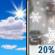 Tuesday: A slight chance of rain and snow between noon and 3pm, then a slight chance of snow after 3pm. Partly sunny, with a high near 36. West wind 5 to 10 mph becoming north northeast in the afternoon. Chance of precipitation is 20%. Tuesday: A slight chance of rain and snow between noon and 3pm, then a slight chance of snow after 3pm. Partly sunny, with a high near 36. West wind 5 to 10 mph becoming north northeast in the afternoon. Chance of precipitation is 20%.